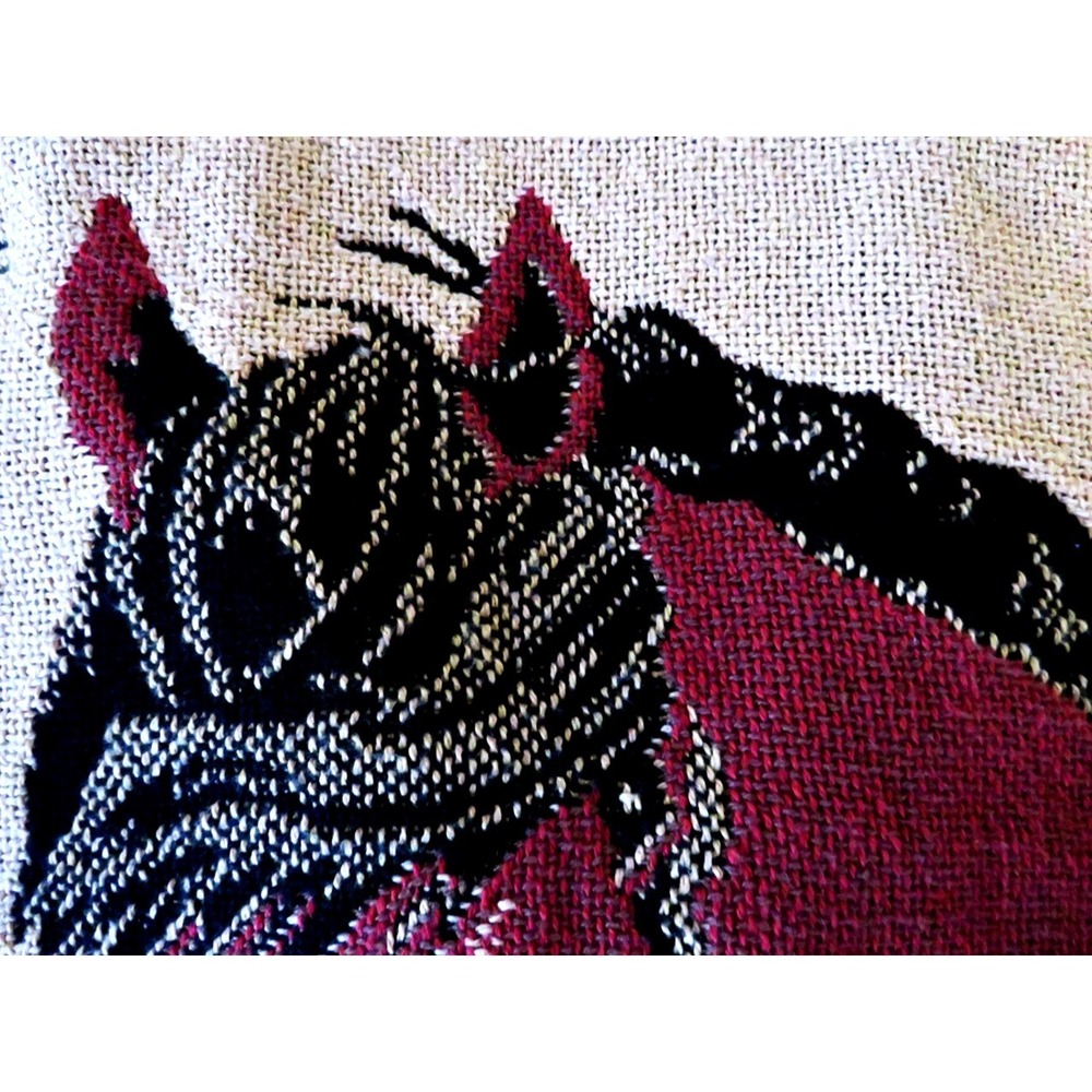 Heirlooms Laguna Beach Horse Tapestry Jacket S Western Woven Button Front Small - Picture 13 of 13